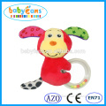 Newest Factory lovely cartoon soft plush rattle toy for baby
